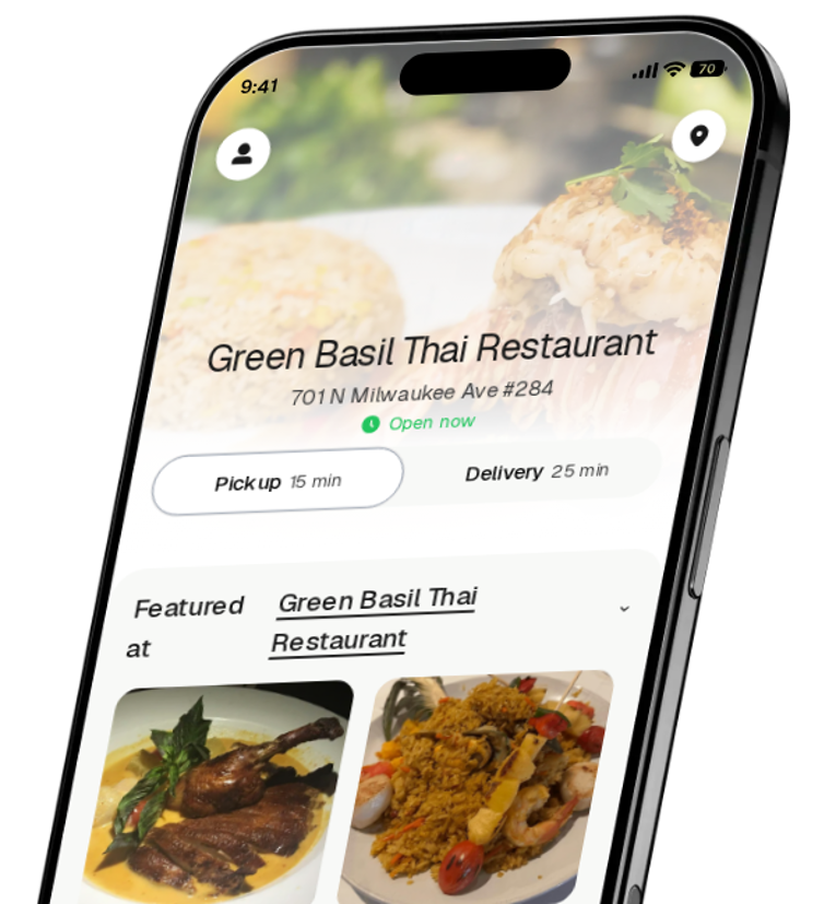 Green Basil Thai Restaurant app preview