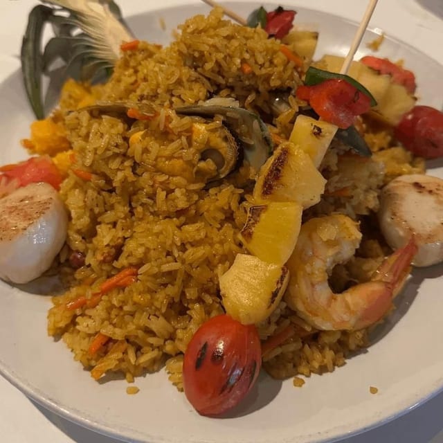 Pineapple Fried Rice with Seafood.