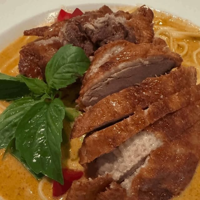 Duck Red Curry Pasta.
