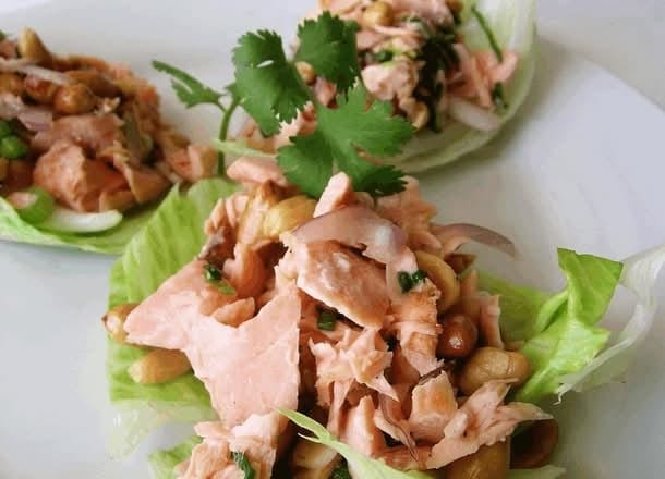 Tray Thai Salmon Salad.